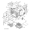 BODY PARTS Diagram and Parts List for ZET737WA1WW  General Electric Wall Oven