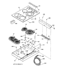 Section Diagram and Parts List for JP930WB1WG  General Electric Cooktop