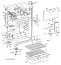 CABINET Diagram and Parts List for TBX16RICGRAA  General Electric Refrigerator