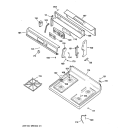 CONTROL PANEL & COOKTOP Diagram and Parts List for JGBP28BEA4AD  General Electric Range