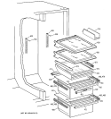 FRESH FOOD SECTION Diagram and Parts List for TFX25CPCEBB  General Electric Refrigerator