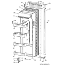 FRESH FOOD DOOR Diagram and Parts List for TPG21BRCEWW  General Electric Refrigerator