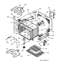 UPPER BODY Diagram and Parts List for JTP45BA1BB  General Electric Wall Oven