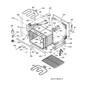 LOWER BODY Diagram and Parts List for JTP45BA1BB  General Electric Wall Oven