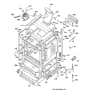 BODY PARTS Diagram and Parts List for JGBP24BEA3WH  General Electric Range