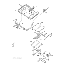 GAS & BURNER PARTS Diagram and Parts List for JGBP26AEA2AA  General Electric Range