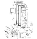 FREEZER DOOR Diagram and Parts List for TPG21KRCEWH  General Electric Refrigerator