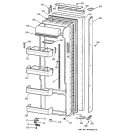 FRESH FOOD DOOR Diagram and Parts List for TPG21KRCEWH  General Electric Refrigerator