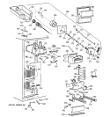 FREEZER SECTION Diagram and Parts List for TPG24PFCEWW  General Electric Refrigerator