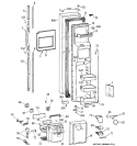 FREEZER DOOR Diagram and Parts List for TPG24PRCEWW  General Electric Refrigerator