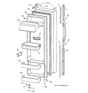 FRESH FOOD DOOR Diagram and Parts List for TPG24PRCEWW  General Electric Refrigerator