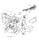 MICROWAVE BODY Diagram and Parts List for JTP95BA1BB  General Electric Microwave Oven Combo