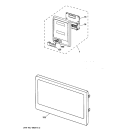 MICROWAVE CONTROL PANEL & DOOR Diagram and Parts List for JTP95BA1BB  General Electric Microwave Oven Combo