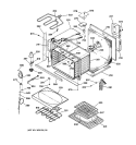 BODY Diagram and Parts List for JTP18BA1BB  General Electric Wall Oven