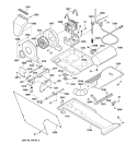 DRYER - MOTOR, BLOWER & BELT Diagram and Parts List for WSM2780TCWAB  General Electric Washer Dryer Combo