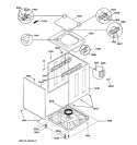 WASHER CABINET Diagram and Parts List for WSM2780TDWAB  General Electric Washer Dryer Combo