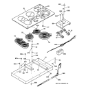 COOKTOP Diagram and Parts List for JP960WB1WG  General Electric Cooktop