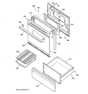 DOOR & DRAWER PARTS Diagram and Parts List for RB530WB1  Hotpoint Range