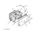 DOOR Diagram and Parts List for LEB316GT5WH  General Electric Range