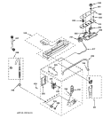 CONTROLS & REAR PANEL PARTS Diagram and Parts List for WSKS2060T1AB  General Electric Washer