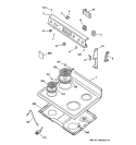 CONTROL PANEL & COOKTOP Diagram and Parts List for JBS23BB1  General Electric Range