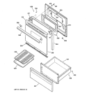 DOOR & DRAWER PARTS Diagram and Parts List for JBS23BB1  General Electric Range