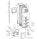FREEZER DOOR Diagram and Parts List for TFX22ZPBEWW  General Electric Refrigerator