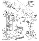FREEZER SECTION Diagram and Parts List for TFX22ZPBEWW  General Electric Refrigerator
