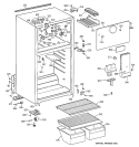 CABINET Diagram and Parts List for TBZ16SACJRWW  General Electric Refrigerator