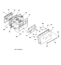 DOOR Diagram and Parts List for JCSP28GV1BB  General Electric Range