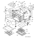 UPPER BODY Diagram and Parts List for JT950SA1SS  General Electric Wall Oven