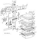 FRESH FOOD SECTION Diagram and Parts List for TFG22JRBEWW  General Electric Refrigerator