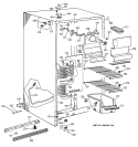 FREEZER SECTION Diagram and Parts List for TFG20JABEWW  General Electric Refrigerator