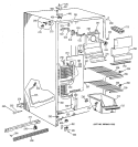 FREEZER SECTION Diagram and Parts List for TFG22JABEWW  General Electric Refrigerator