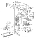FREEZER SECTION Diagram and Parts List for TFG25PABEWW  General Electric Refrigerator