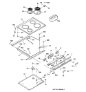 Part Location Diagram of WB64K5110 GE BURNER BOX BOTTOM