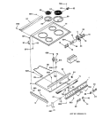 CONTROL PANEL & COOKTOP Diagram and Parts List for JSS26GV1BG  General Electric Range