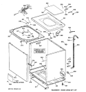 CABINET, COVER & FRONT PANEL Diagram and Parts List for WCCD1030Y0AC  General Electric Washer