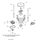 SUSPENSION, PUMP & DRIVE COMPONENTS Diagram and Parts List for WCCD2050Y0AC  General Electric Washer