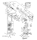 FREEZER SECTION Diagram and Parts List for TFG28PFCEWW  General Electric Refrigerator