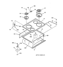 COOKTOP Diagram and Parts List for JDS26BW1AD  General Electric Range