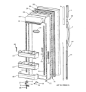 FRESH FOOD DOOR Diagram and Parts List for TFG27PRBEWW  General Electric Refrigerator