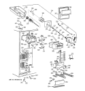 FREEZER SECTION Diagram and Parts List for TFG28ZFCEWH  General Electric Refrigerator