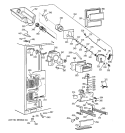 FREEZER SECTION Diagram and Parts List for TFG30PFCEWW  General Electric Refrigerator