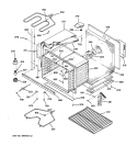 LOWER BODY PARTS Diagram and Parts List for JTP44GV2BB  General Electric Wall Oven