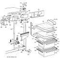 FRESH FOOD SECTION Diagram and Parts List for TFZ20JABEWW  General Electric Refrigerator