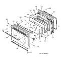 Part Location Diagram of WB56K5167 GE M/W DOOR FRAME-WHITE