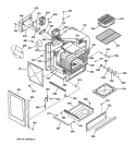 Part Location Diagram of WB38K5052 GE FLUE BOX Assembly