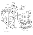 FRESH FOOD SECTION Diagram and Parts List for TFJ20JABEAA  General Electric Refrigerator