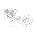 DOOR PARTS Diagram and Parts List for JSP26GT1WH  General Electric Range
